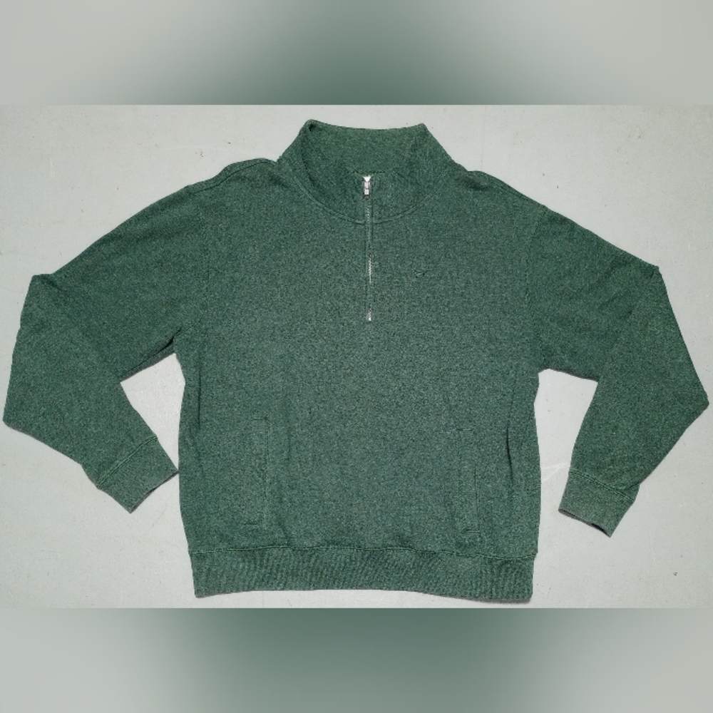 Victoria's Secret PINK Green Half-Zip Sweater, Size L